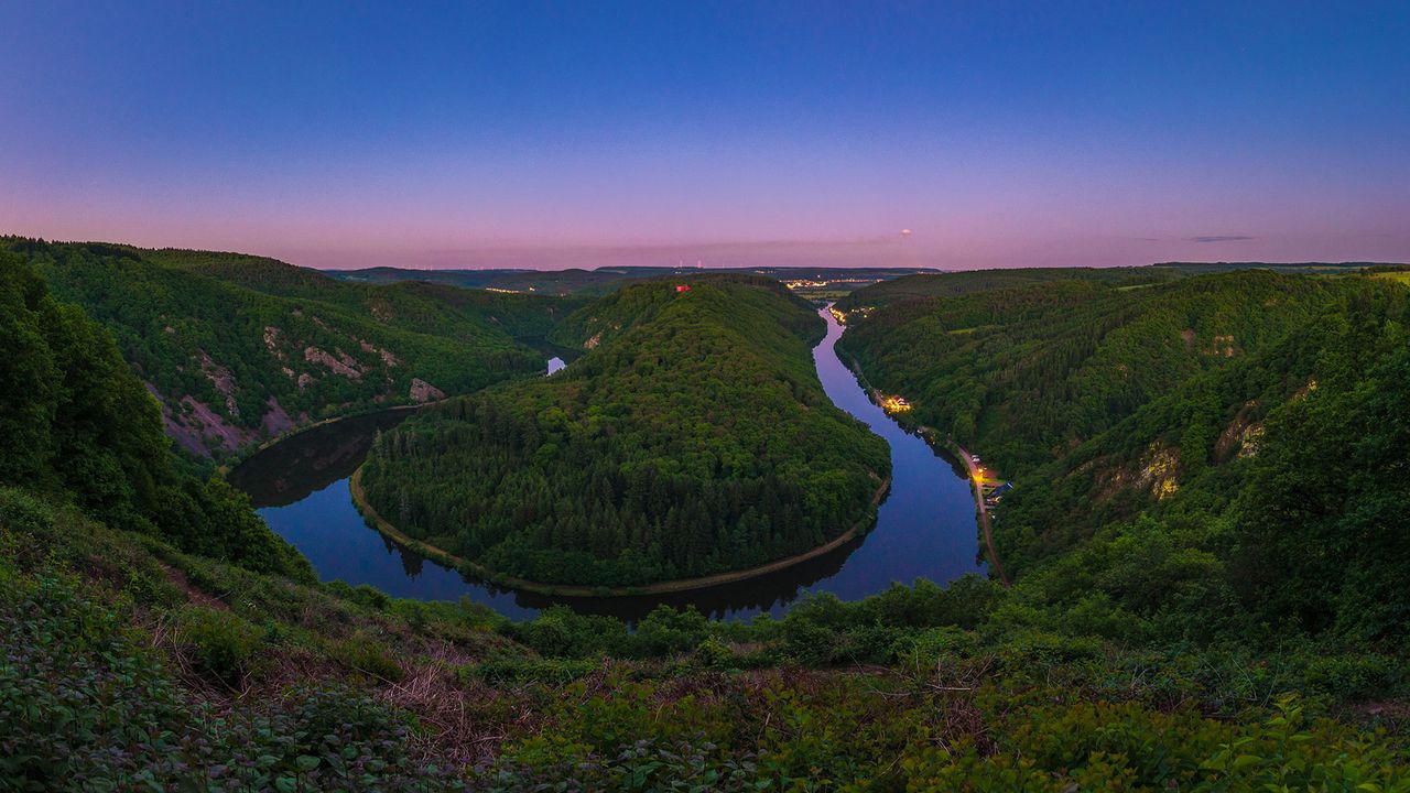 Saarschleife am Abend