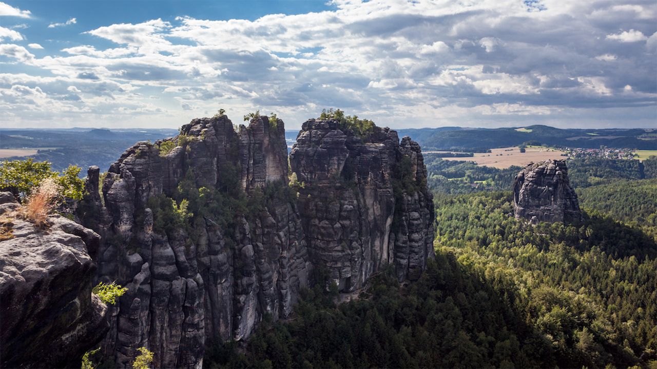 Elbsandsteingebirge: Aussicht von den Schrammsteinen