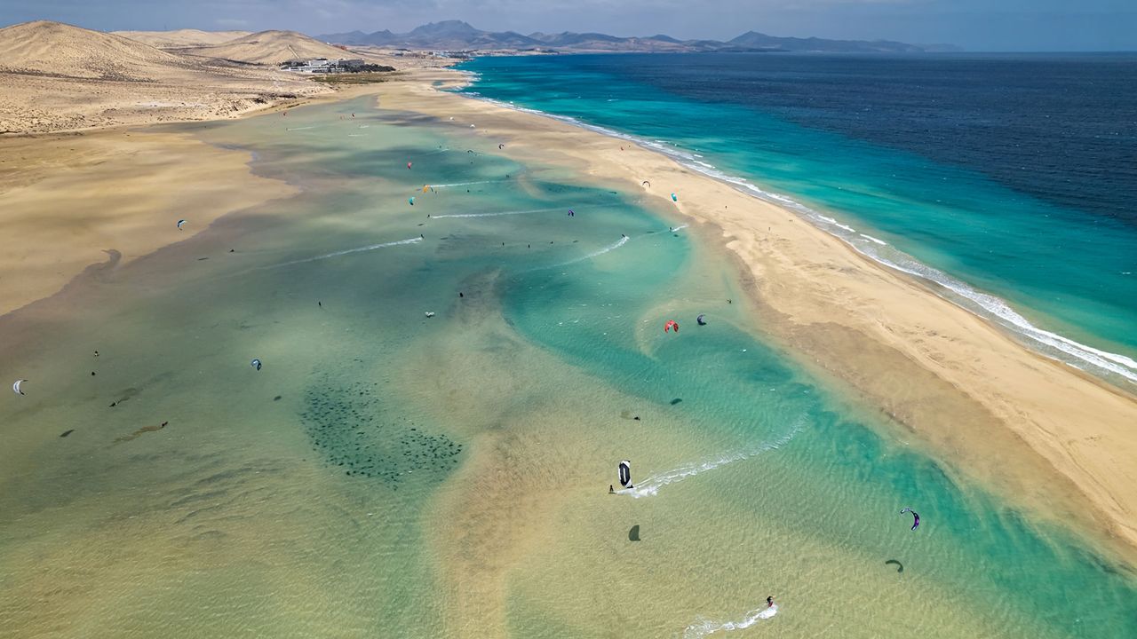 Surfer:innen an der Playa de la Barca, Jandia