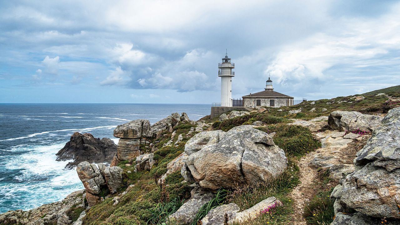 Leuchtturm am Kap Tourinan, Muxia (Galizien)