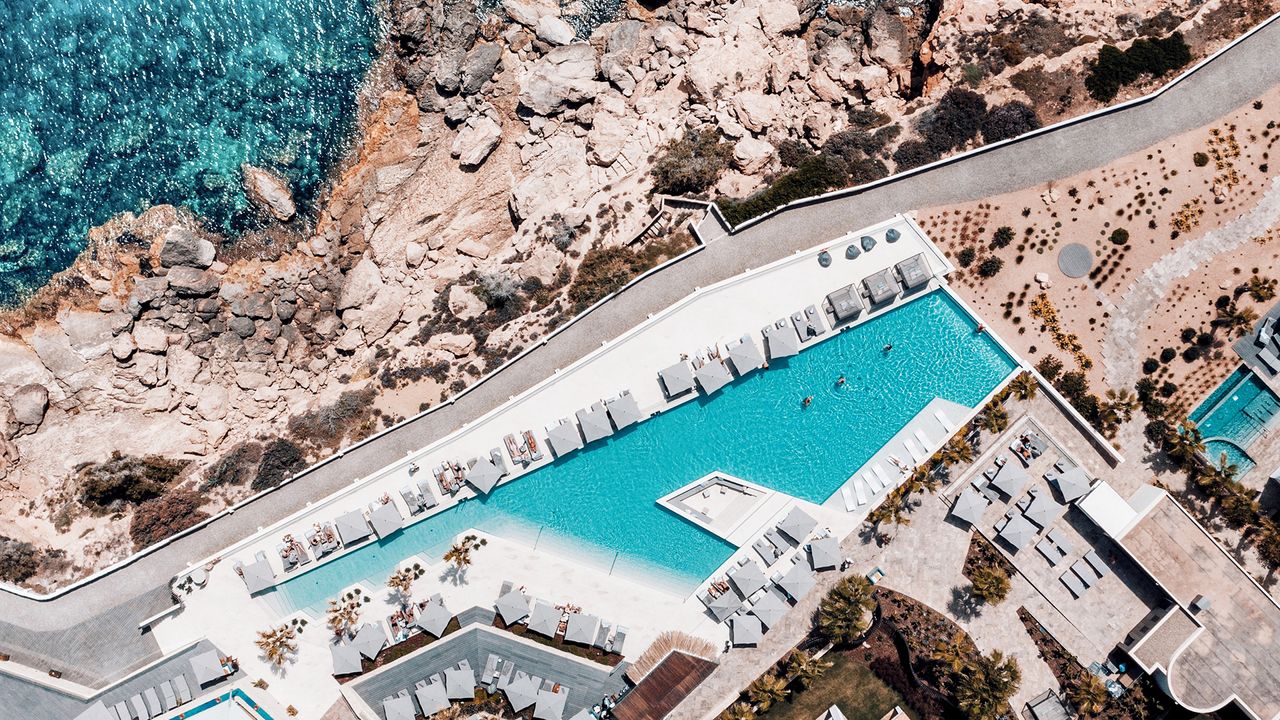 Luftaufnahme 7 Pines Ibiza