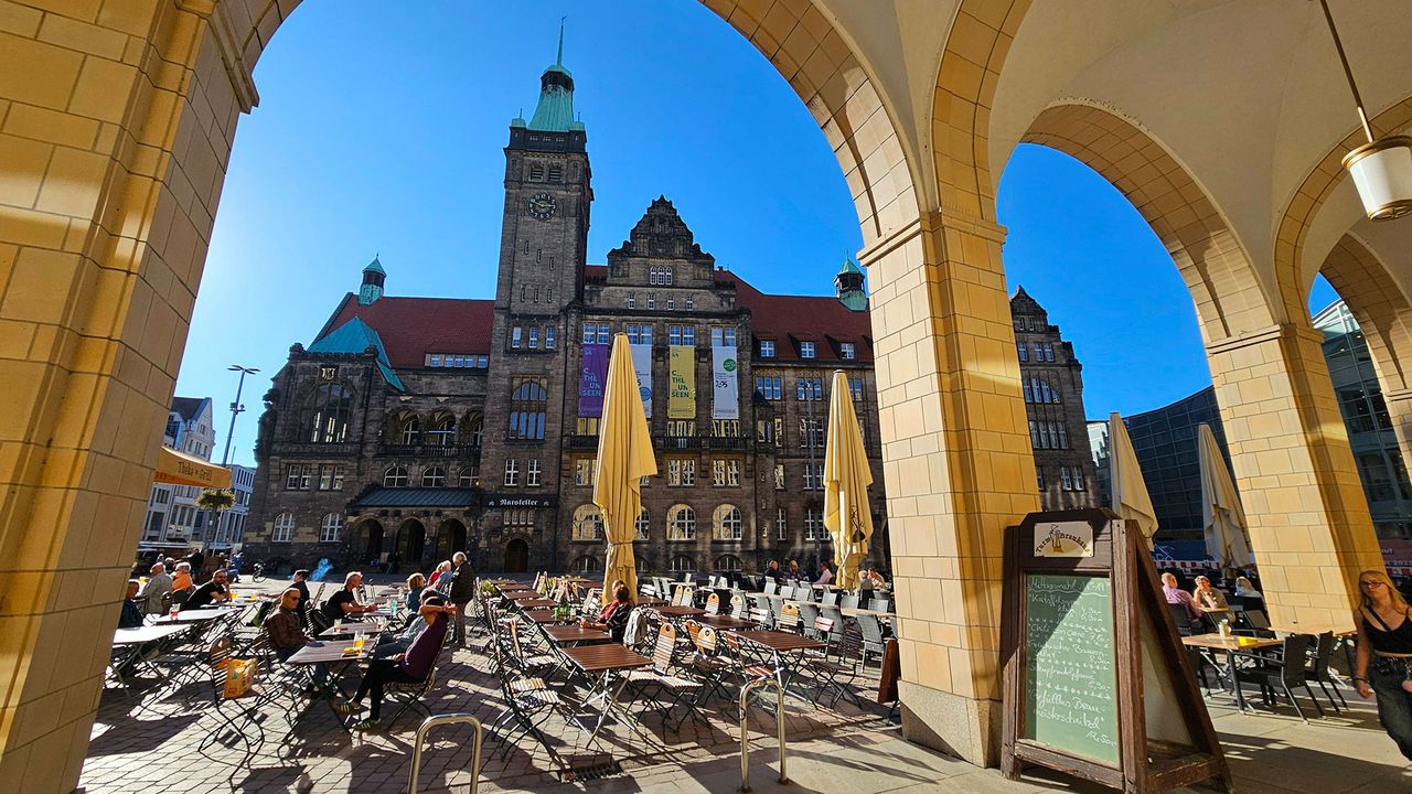 Blick auf den Marktplatz in Chemnitz