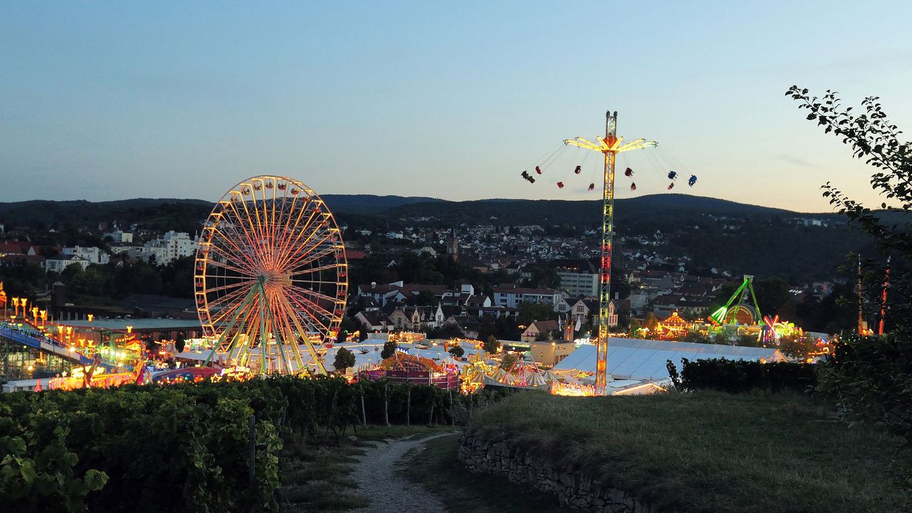 Blick auf den Wurstmarkt Bad Dürkheim