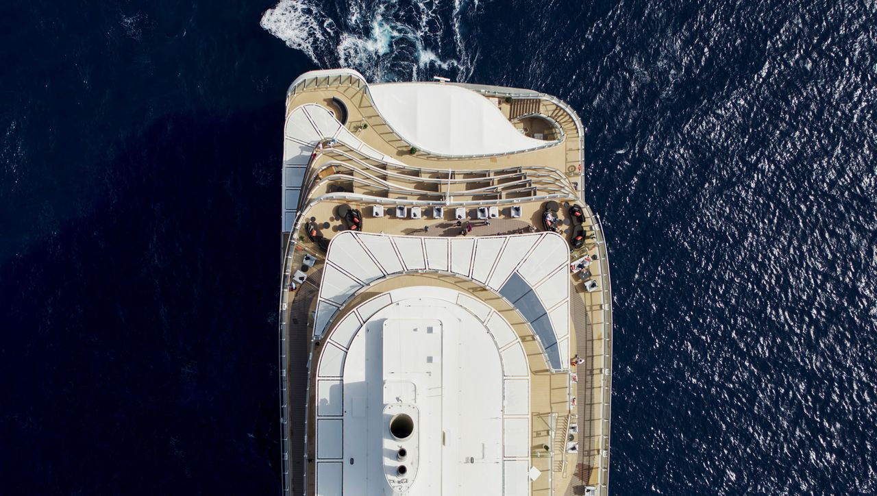 Blick auf The Dusk Bar, Silver Ray, Luftaufnahme