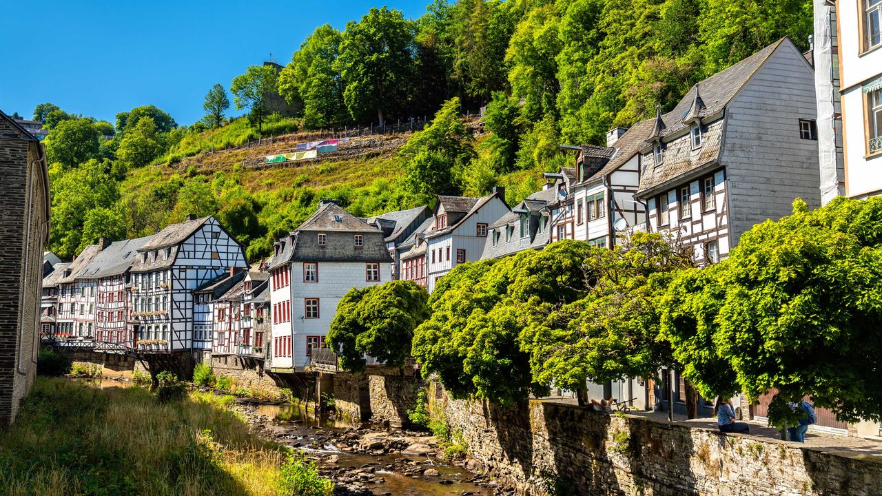Fachwerkhäuser in Monschau, Eifel