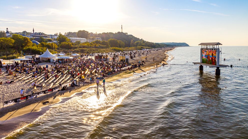 Public Viewing auf Usedom, Ostsee