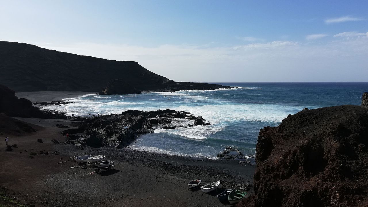 Lanzarote, Küste von El Golfo, Playa El Golfo