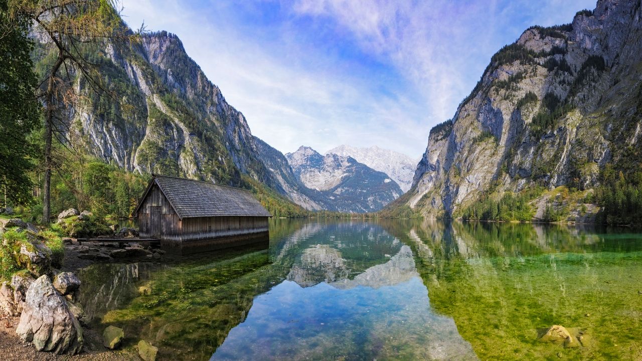 Bootshaus am Königssee in Bayern