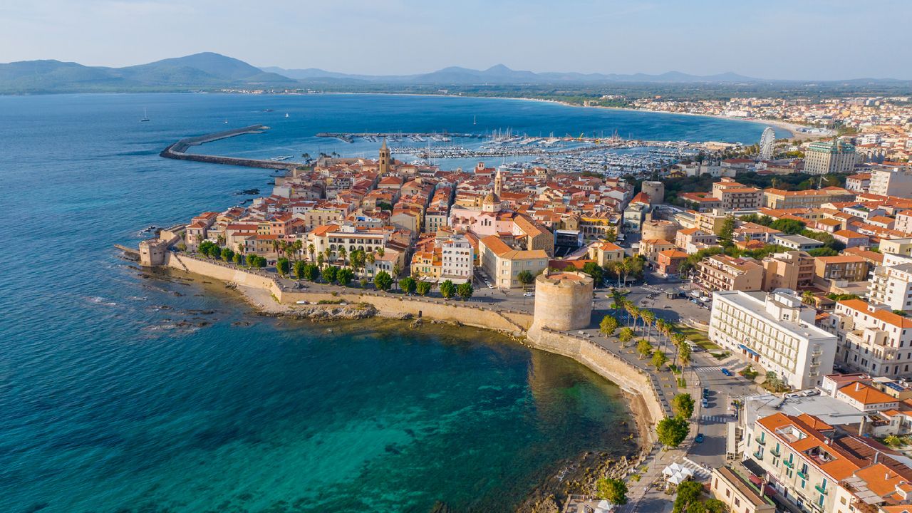 Blick auf Alghero, Sardinien