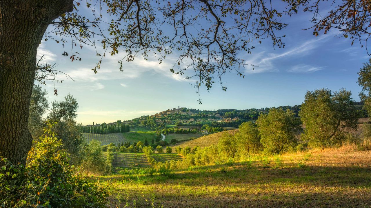 Blick auf Casale Marittimo in der Toskana