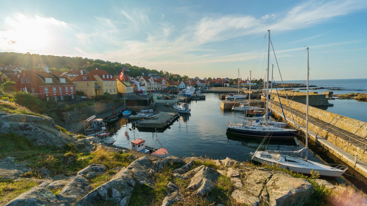 Hafen von Gudhjem auf Bornholm