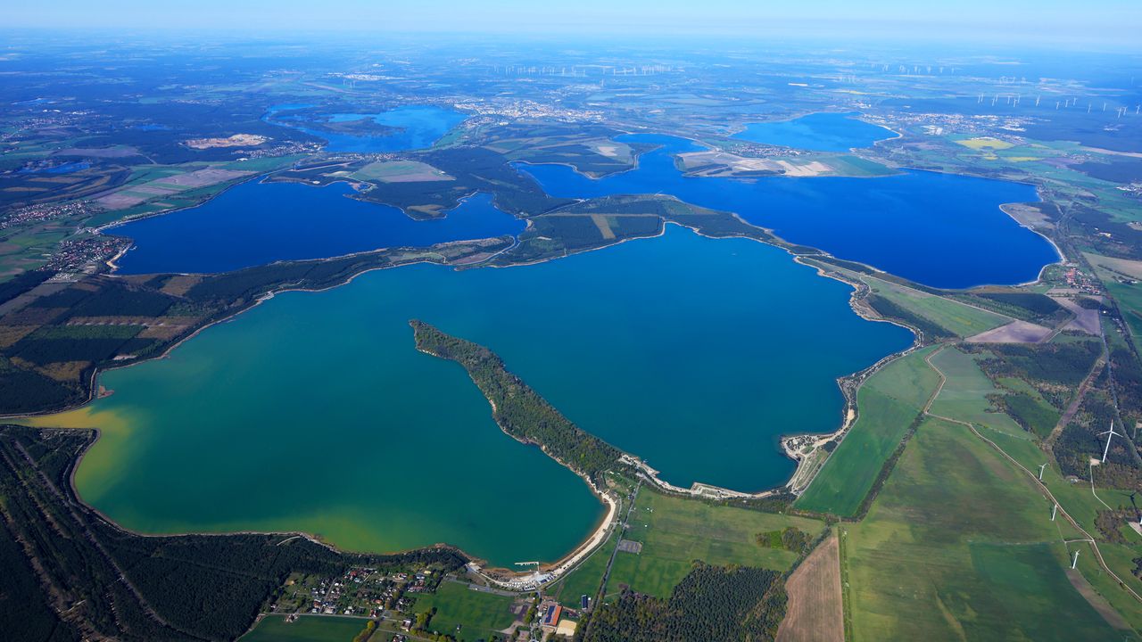Luftaufnahme Lausitzer Seenland in Brandenburg