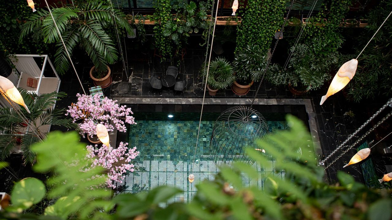 Kopenhagen Hotel Manon les Suites, Pool von oben