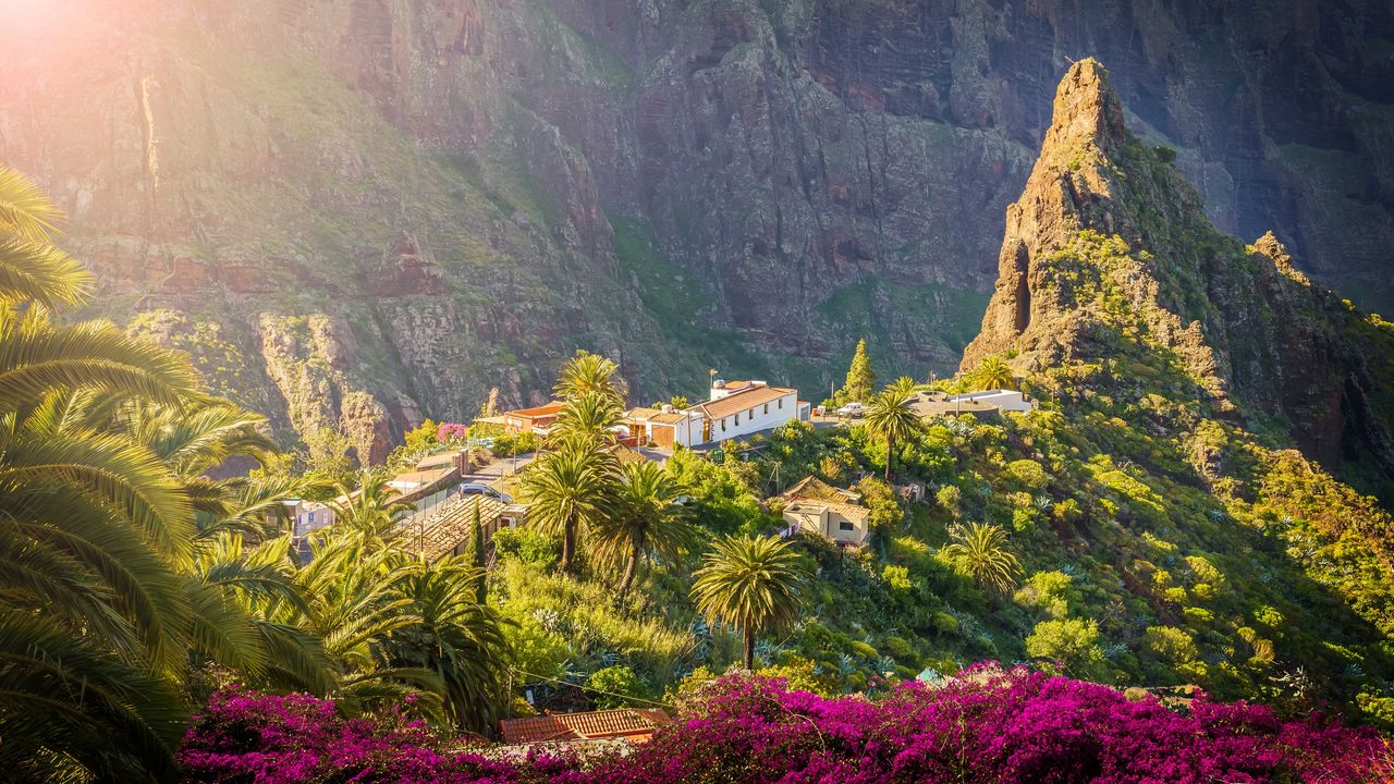 Blick auf Dorf Masca, Teneriffa