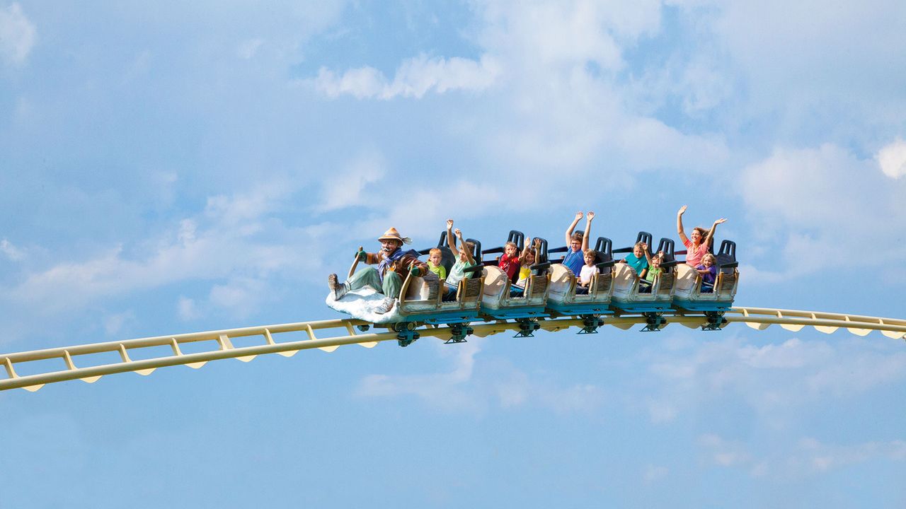 Achterbahn im Freizeitpark D’Rodelbahn St. Englmar, Bayerischer Wald
