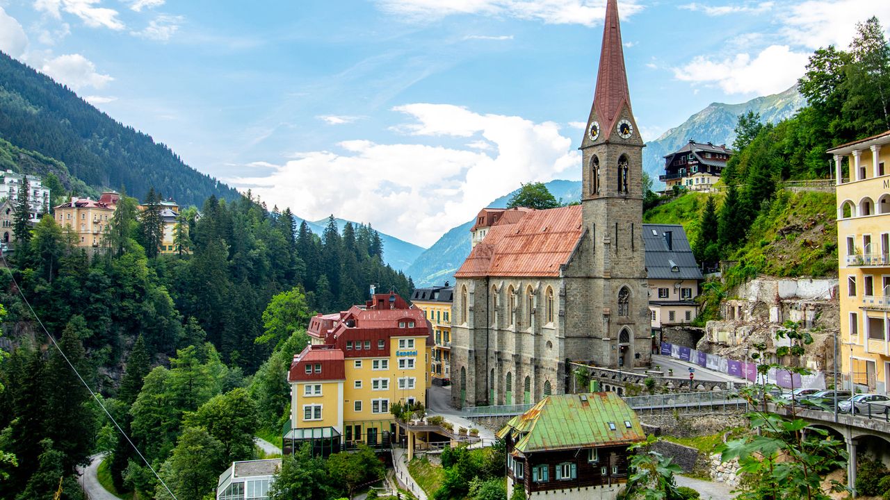 Blick auf das Zentrum von Bad Gastein