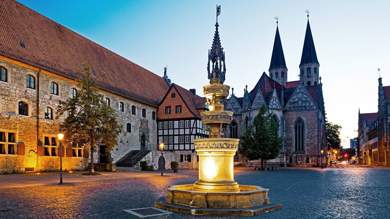 Altstadtmarkt in Braunschweig abends