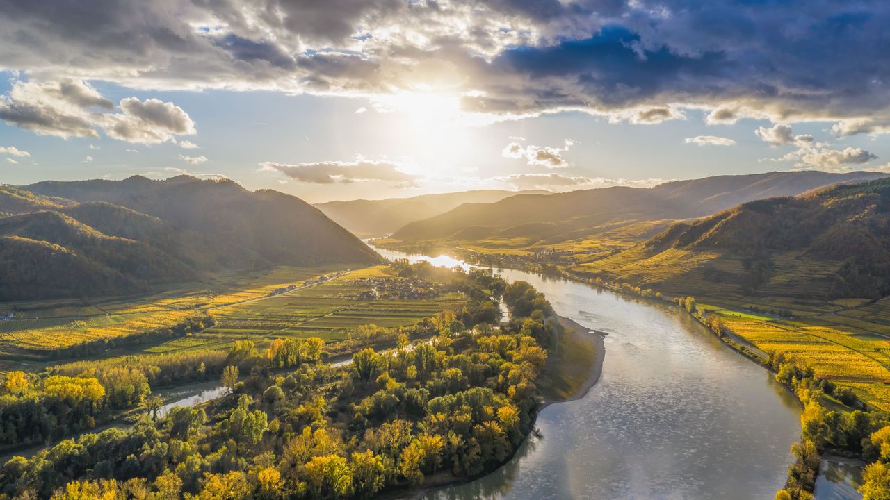 Blick auf die Donau, Wachau in Österreich