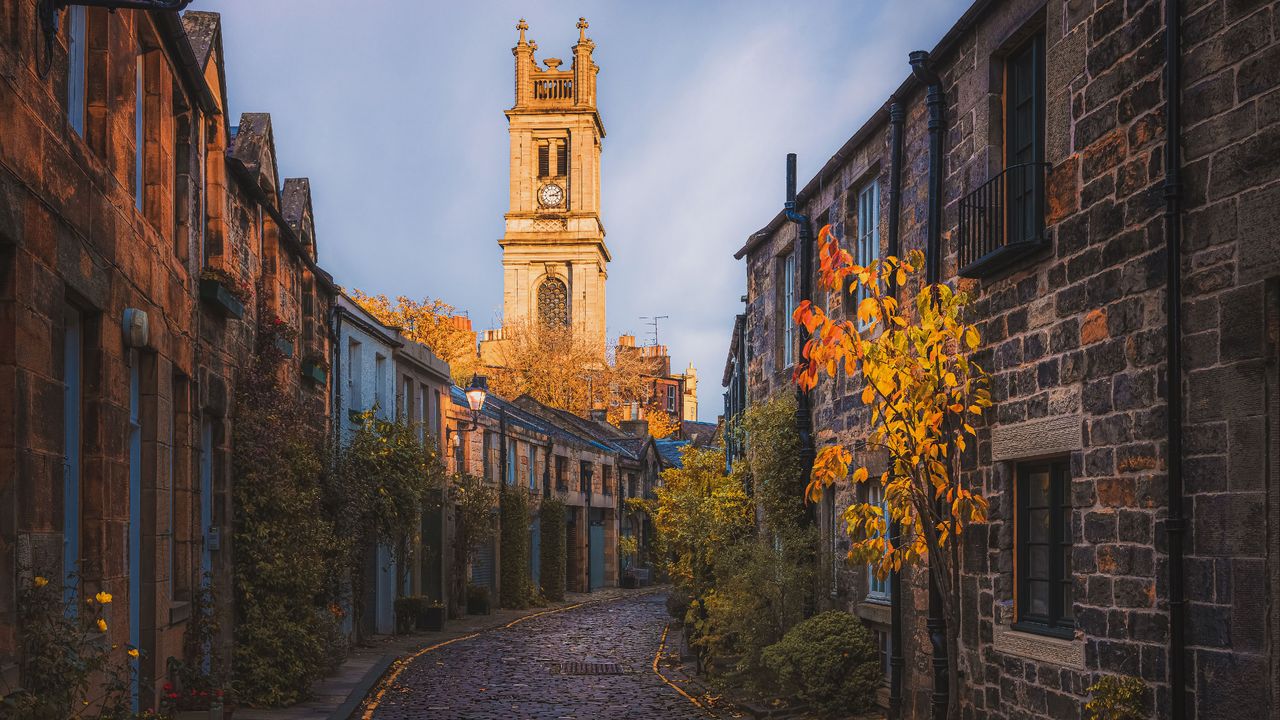 Circus Lane in Edinburgh, Schottland