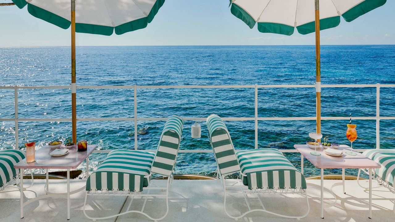 Blick vom Beach Club La Sirenuse Mare, Amalfi