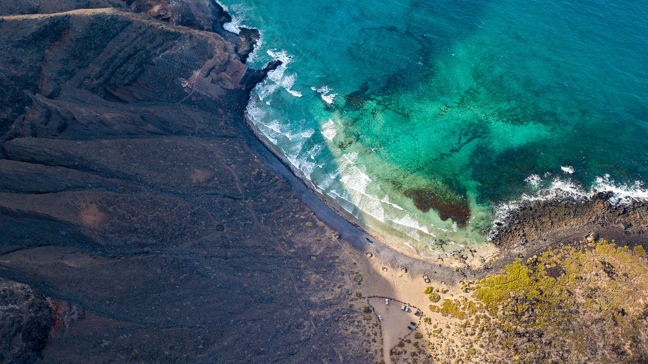 Playa de la Cantería, Luftaufnahme (Lanzarote)