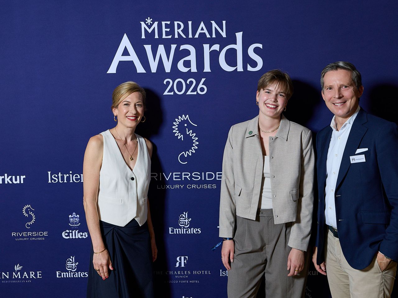 Tinka Dippel, Carla Tiede (Riverside Luxury Cruises), Arne Bergmann (Geschäftsführer Jahreszeiten Verlag)