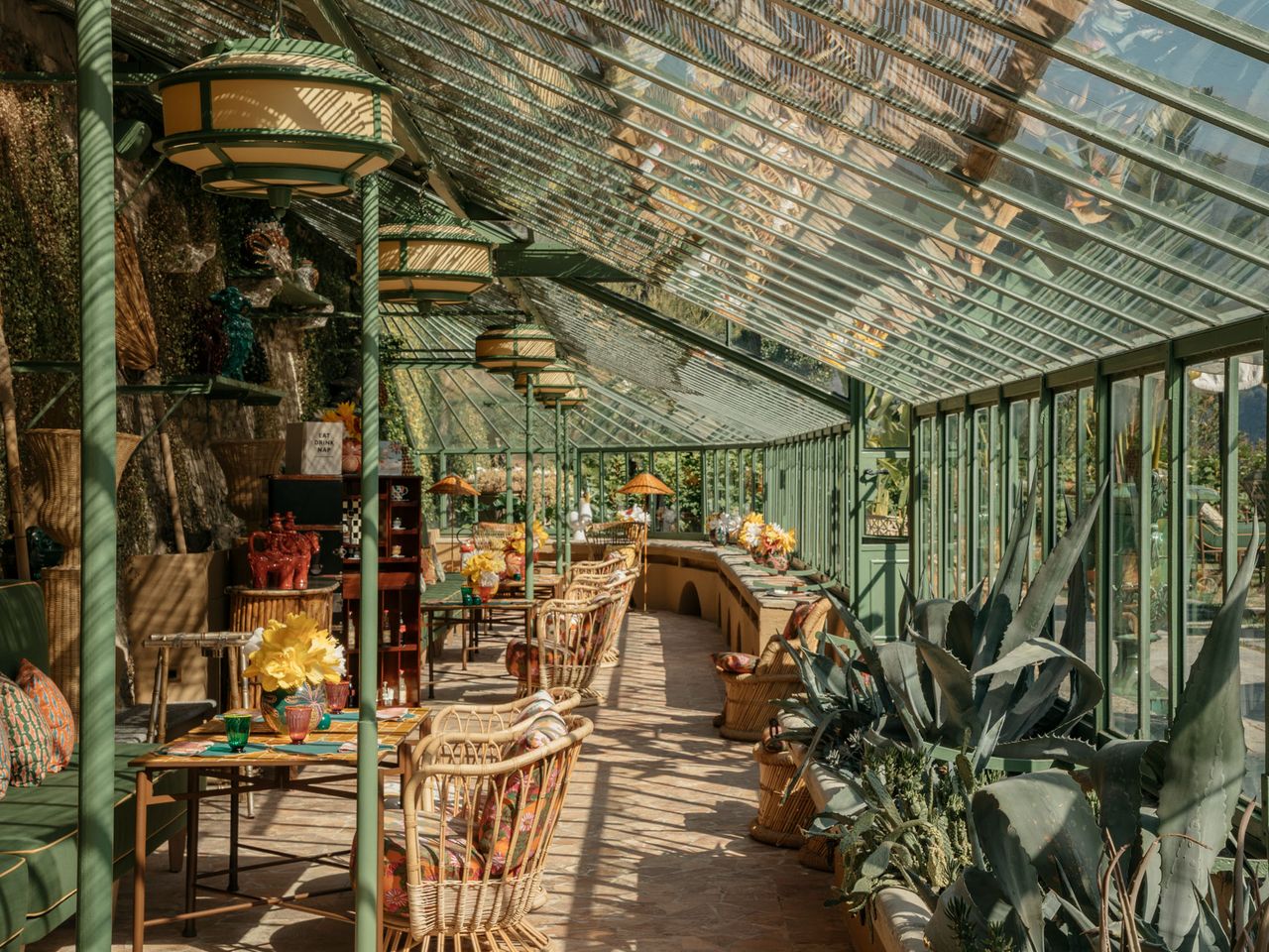 Lounge/Bar im Wintergarten des Passalacqua