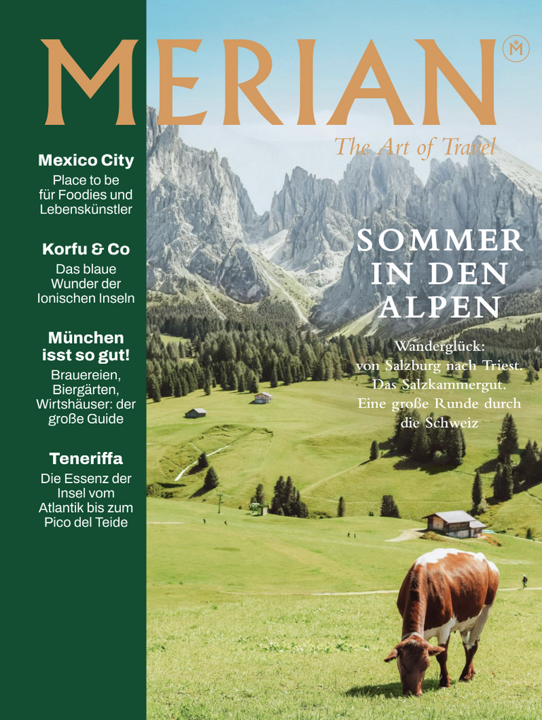Cover Merian 3/26, Sommer in den Alpen