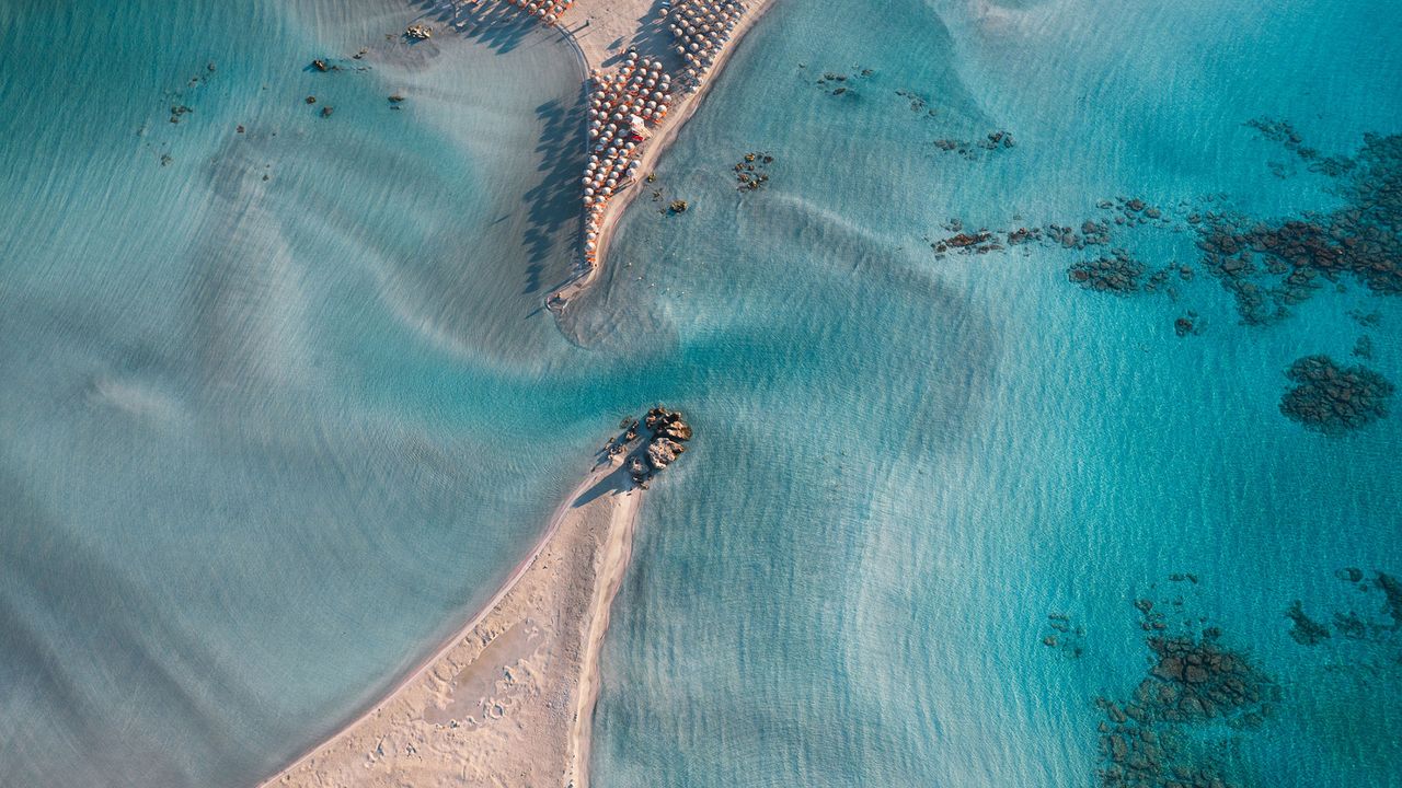 Luftaufnahme vom Elafonisi Beach 