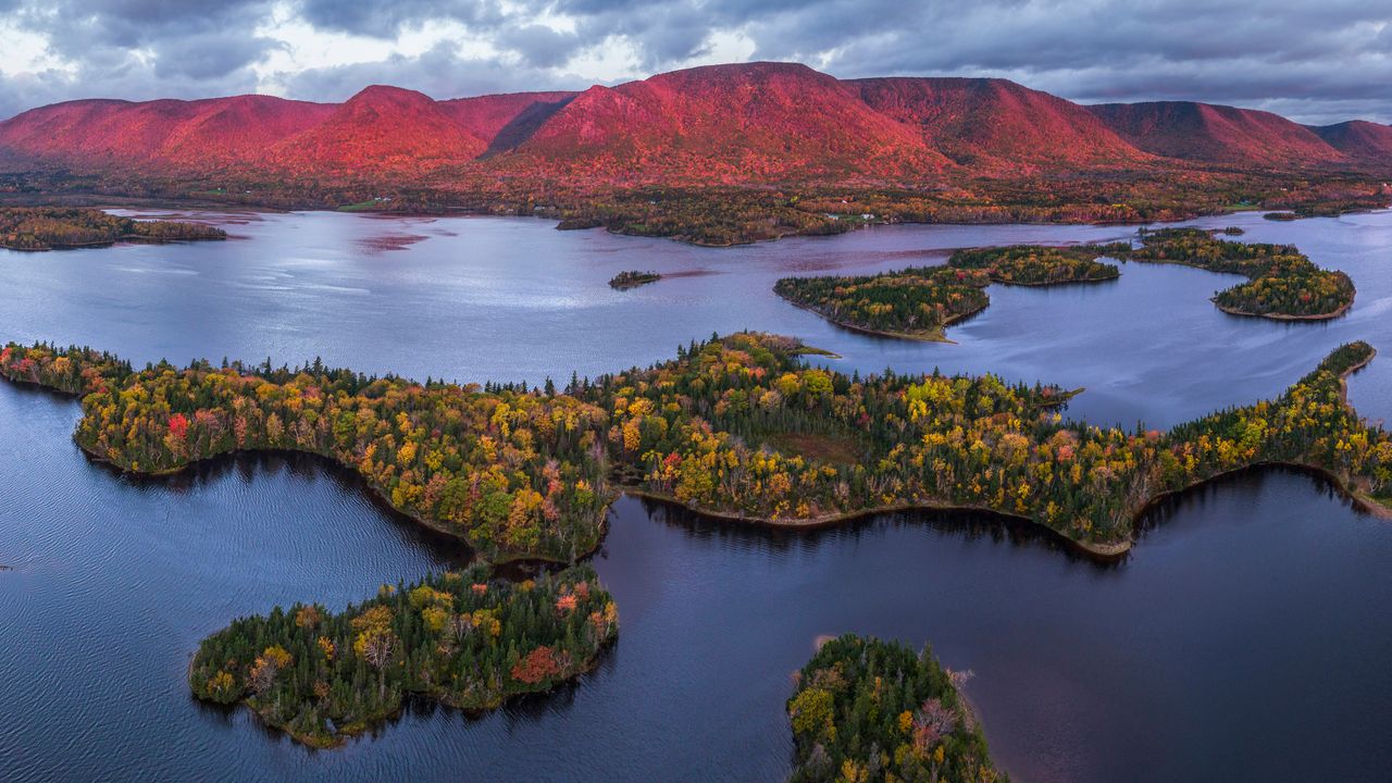 Luftaufnahme Cape-Breton-Highlands-Nationalpark im Herbst