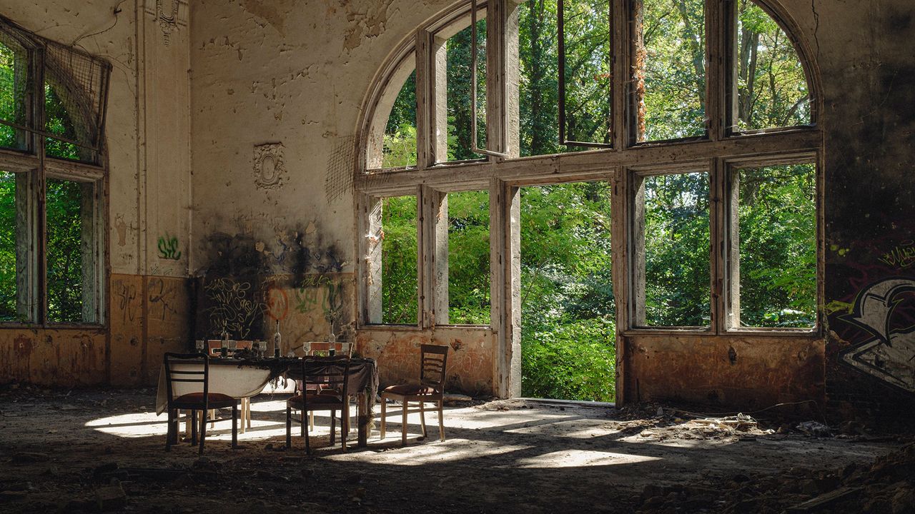 Die Ruine eines Speisesaals in den Beelitz-Heilstätten Ruine eines Speisesaals, Heilstätten Beelitz, Brandenburg