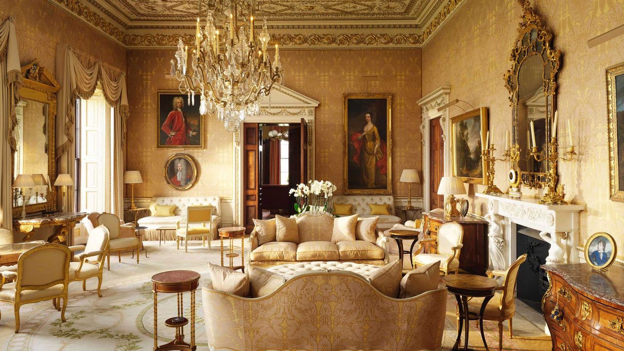 Gold Room im Hotel Ballyfin Demesne, Irland