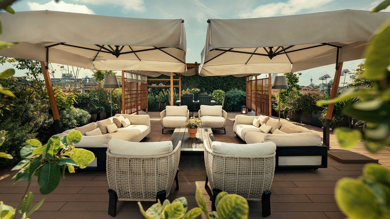 Terrasse des Bulgari Hotel Milano