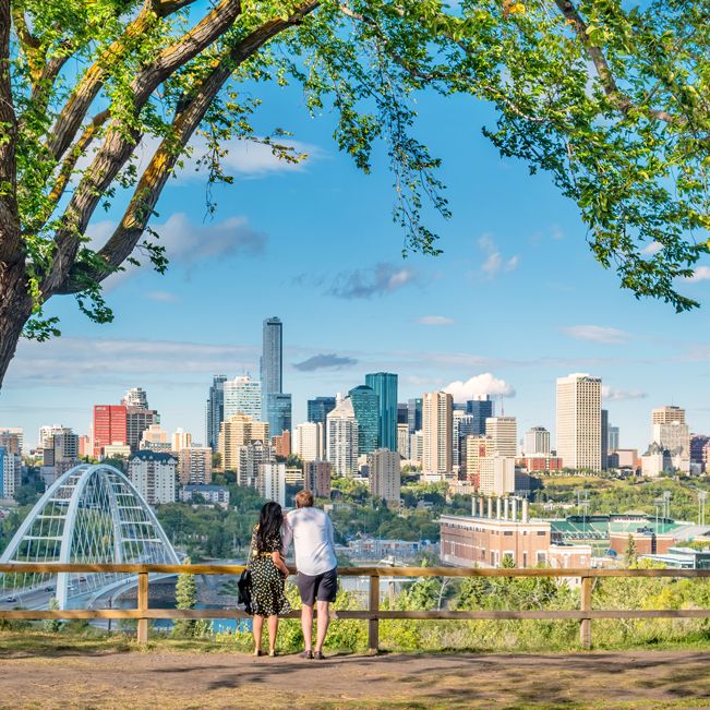 Skyline von Edmonton, Alberta in Kanada