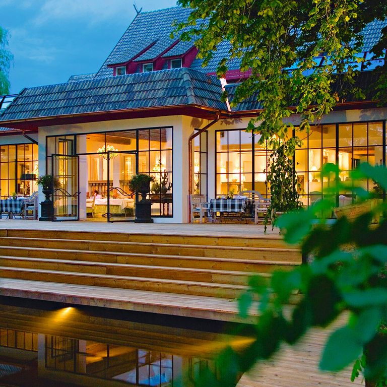 Kahnhafen des Hotels Bleiche Resort & Spa