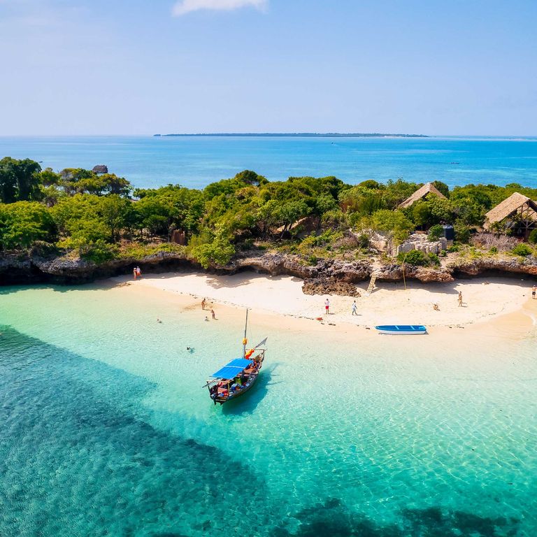 K&uuml;stenlinie mit Strand, Sansibar