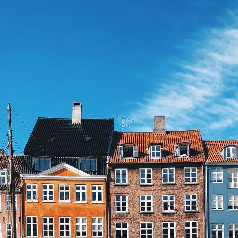 Bunte Häuser am Nyhavn, Kopenhagen 