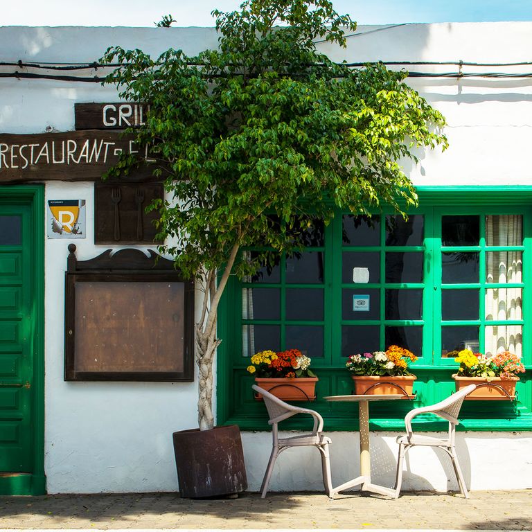 Mehrmals ausgezeichnet: Yaiza auf Lanzarote zählt zu den schönsten Dörfern Spaniens. Ein Restaurant in Yaiza auf der Kanarischen Insel Lanzarote