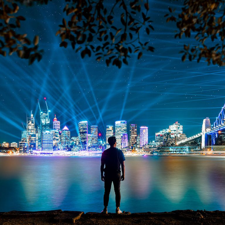 Vivid Sydney, beleuchtete Stadt Sydney