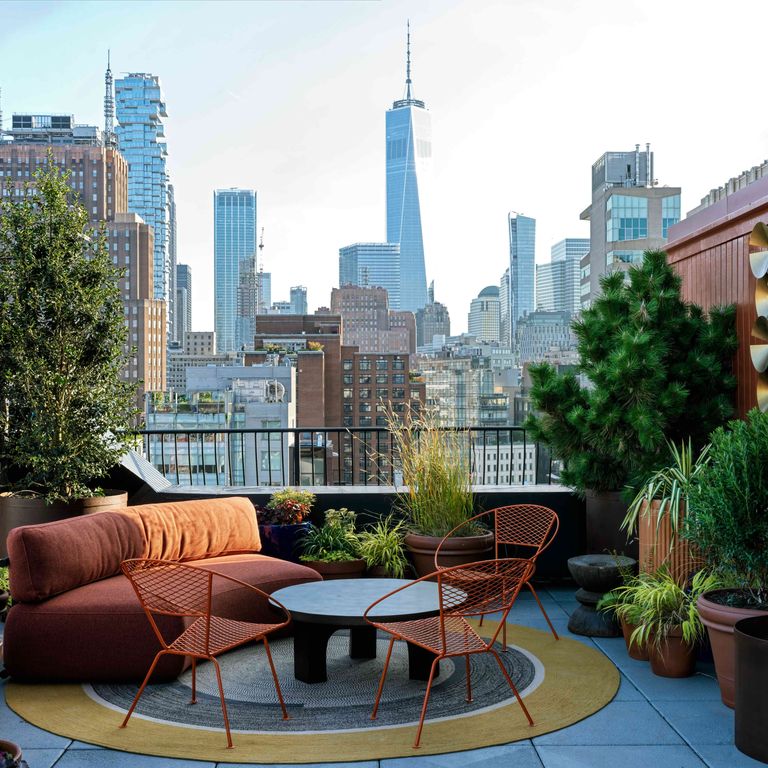 Die Dachterrasse des Hotels The Manner